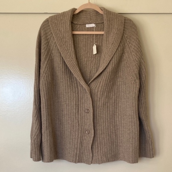 Sablyn 100% Cashmere Kingston Cozy Beige Women's Cardigan - Picture 6 of 6